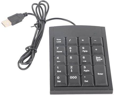 KooingTech Numpad,12.9x8.9x1.1cm Number Pad Keyboard,19 Key Mini USB Numeric Keypad with Cable for Laptop Computers Desktop Notebook PC