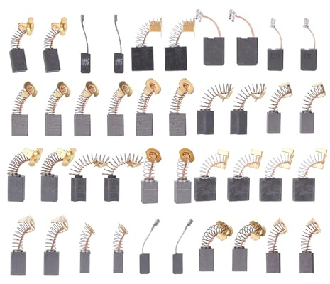 Escobillas de carbón para motor eléctrico, 40 unidades, 10 modelos diferentes, cepillos de carbón de mantenimiento, repuesto de motor
