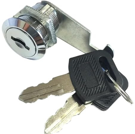 Drawer Cam Lock 2 Keys 5 Tail Pieces Mailbox File Cabinet Tool Box Locker Lock Furniture Hardware HJ06 I 1Pcs(Keyed Alike 16mm)