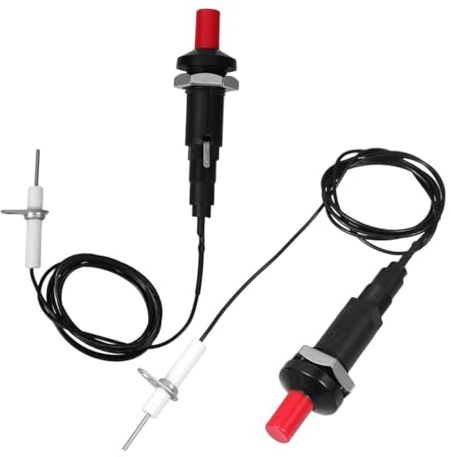LOORGVEL 2 Pezzi Accenditore Piezoelettrico in per Gas Accensione Sicura e Portatile per Barbecue Caminetti e da Facile da Installare e Resistente