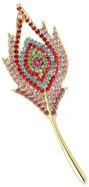 Elegante Pfauen-Brosche aus Legierung, Schmuck, multifunktionales Accessoire, geeignet für formelle Veranstaltungen und den täglichen Gebrauch, sicherer Verschluss, Einheitsgröße, Wie beschrieben