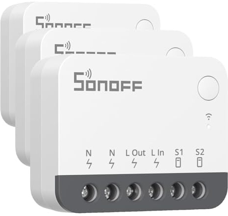 SONOFF ZBMINIR2 Zigbee Smart Switch 2-Way, Interruttore intelligente, controllo APP, Funziona con Alexa, Google Home, Richiede neutrale e Hub Zigbee (Confezione da 3)
