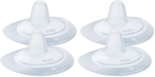 NUK Stillhütchen | Brusthütchen zum Stillen | schützt vor wunden Brustwarzen | dünnes Silikon | Größe M (20mm) | inklusiv Schutzdose | 2 Stück (Packung mit 2)