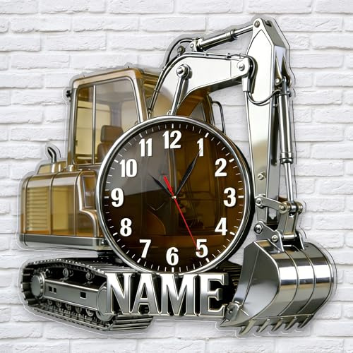 WERWAES Orologio da Parete Personalizzato Moderno, Design 2D con Nome e Temi Vari, Decorazione Murale per Casa, Ideale per Compleanni e Natale