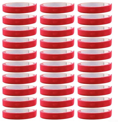 Gdfnmogo Lot de 30 raquettes de tennis de table pour bande de bord, bande latérale pour protection de pagaie, éponge pour protection des bords, largeur 10 mm, rouge, bleu, noir