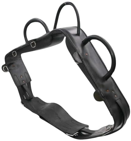 AMKA Voltigiergurt Cheval Shetty mit runden Griffen und 2 Beinschlaufen, schwarz 057/88C