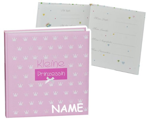 alles-meine.de GmbH Fotoalbum Baby erste Fotos - kleine Prinzessin - incl. Name - Gebunden zum Einkleben blanko - groß für bis zu 312 Bilder - Fotobuch/Photoalbum/Babyalbum /..
