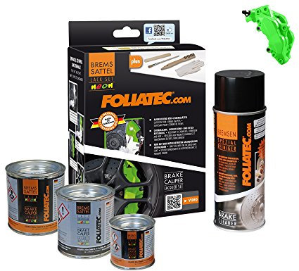 Bremssattel Farbe Lack, neon grün 3 Komponenten Set