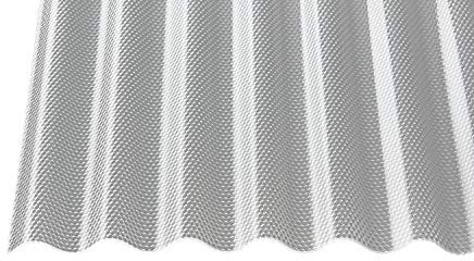 Polycarbonat Wellplatten Profilplatten Sinus 76/18 wabe Struktur klar 2,8 mm (3000 x 1045 x 2,8 mm)