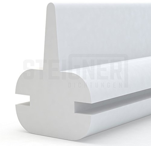 STEIGNER Duschdichtung Duschkabinen Dichtung 140cm SDD01 WEISS - Silikon Wasserabweiser Silikondichtung Dusche Dichtprofil Duschabtrennung Schwallschutz Glastürdichtung Duschkabine