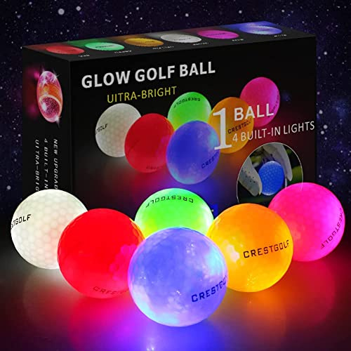 Kofull LED-Golfbälle für Nachttraining, leuchtende Golfbälle für Distanztraining, 6 Stück