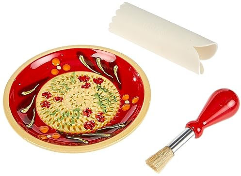 JOSKO Produkte 2732 rote Wiese Reibeteller Set, Keramik, Rot