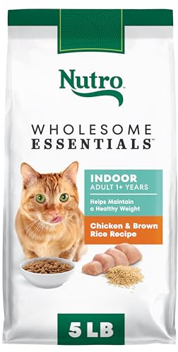 Nutro Wholesome Essentials Dry Cat Food, Indoor Cat Food Dry Chicken & Brown Rice Recipe, 5 lbs.