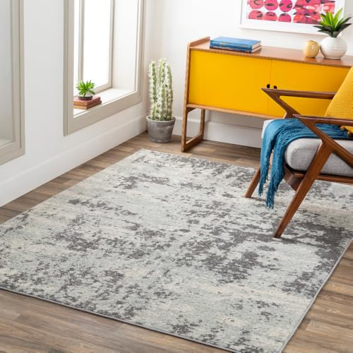 Livabliss Sarah Moroni Abstract Rug, Bedroom – 160x220 cm, Charcoal & Grey
