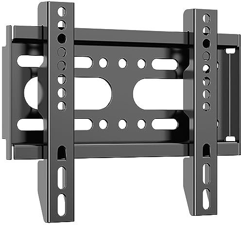 JXMTSPW Support Mural TV Fixe pour 14-42 Pouces,VESA jusqu'à 200x200mm Poids Maximal 25KG, 19 24 27 32 37 Pouces Petit écran de télévision Ultra - Mince Support Mural pour Moniteur,Support Mural TV