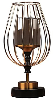 Kerzenhalterhalter Licht Luxus Metall Kerze Ständer Halter Dekoration Home Esstisch Wohnzimmer Dekoration Kerzenlicht Abendessen Glas Kerzenhalter Kandelaber