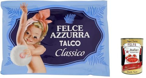 10x PAGLIERI Felce Azzurra Talco Classico Körperpuder Talkpuder Talkum Beutel 100g + Italian Gourmet polpa 400g