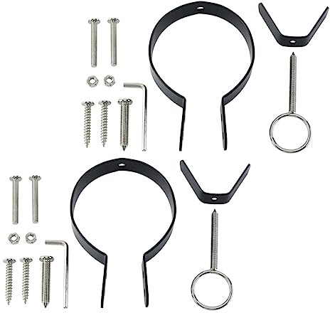LIFKOME Juego de 2 Piezas de Soporte para Jamonero de Hierro Negro, Accesorios Reutilizables para Mantener el Jamón Fijo la Cocina el Hogar