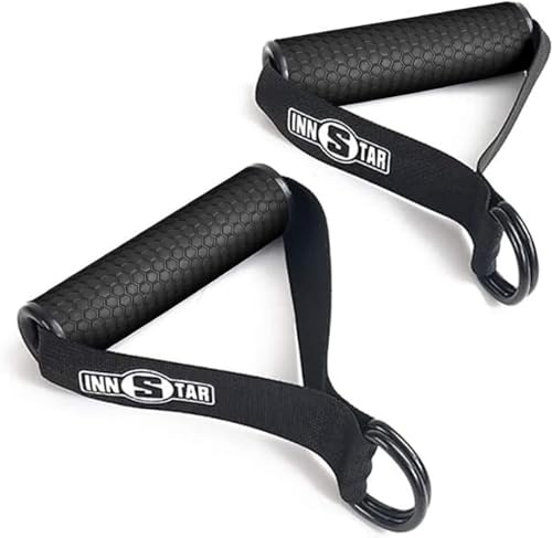 INNSTAR 2 PCS Poignées de Résistance Poignée de Tirage Musculation | Poignées d'exercice renforcées avec solides en ABS, Poignée Musculation pour Poulie Musculation Bande de Résistance