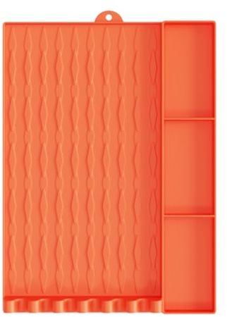 Silikon-Grillmatte – Multifunktionale Grillmatte, leicht zu reinigende Grillmatte, Spatelhalter, hitzebeständige Wärmedämmung, Camping-Werkzeuge für drinnen und draußen