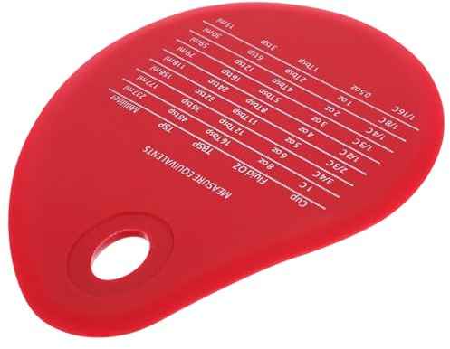 IMIKEYA Raschietto in Silicone per Ciotole Utensile da Cucina per Impasti e Dolci con Scala Graduata per Misurazione Design Ergonomico con Impugnatura Antiscivolo