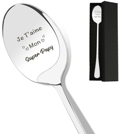 Cadeau Papy,Cadeau Papi,Cadeau Fête Des Grands Peres,Cadeaux Remerciements Papy,Idee Cadeaux Papi,Cuillère per Grandpere