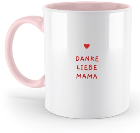 Danke Mama Tasse » Geschenk für die beste Mami | Muttertagsgeschenk Kaffeetasse | Geschenk Mutter Geburtstag, Weihnachten | Geschenkidee Mama (zweifarbig rosa | 330ml)