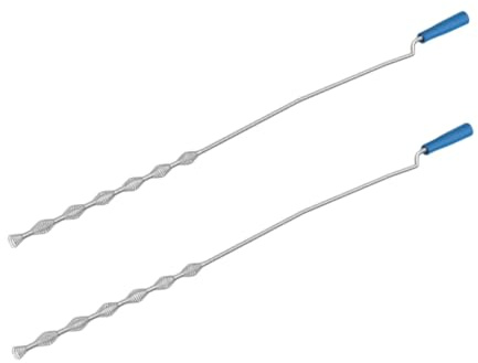 WOONEKY 2 pièces Outil Déboucheur Évier Flexible Pince à Ressort Multi-griffes pour Canalisation Nettoyeur de Siphon Cuisine et Salle de Bain Extraction Facile des Bouchons