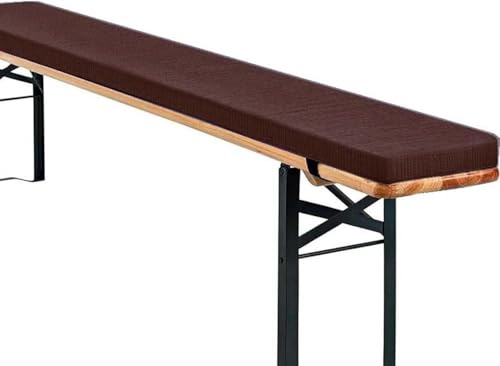 Bench Cushions for Outdoor/Indoor Furniture 48/40/36/48/60inch X 16/18/10/12/14inch Rectangular Non-Slip Seat Cushion Pad with Zipper for Beer Tent Deck Chair Swings Bay Window(Brown,28x10x2in)