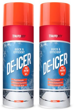 Lizzy De-Icer Spray 500ml Fast Acting Ice Melter to -15°C, Clears Car Windscreens & Windows, Helps Free Frozen Door Locks, Winter Car Care Essential (500ml (Pack of 02))