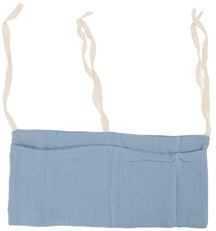 HPZIHUIT BABYBETT-AUFBEWAHRUNGSHÄNGETASCHE, 2 Taschen, Verstellbarer Gurt FÜR Kleinkinder, BAUMWOLLSTOFFMATERIAL (Marineblau)