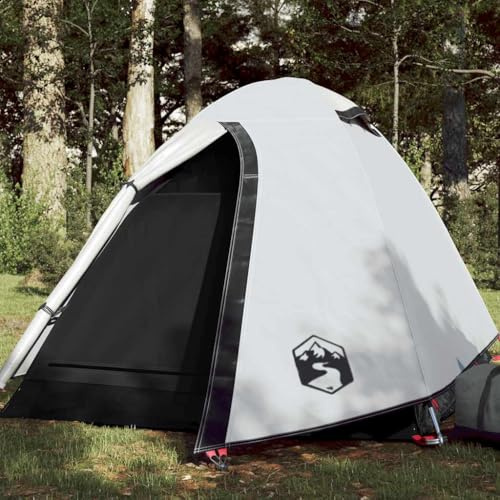 2-Personen-Kuppelzelt, Weiß, verdunkelnd, wasserdicht, 185T Polyester, PU-beschichtet, leicht, für Camping, Rucksackreisen, Outdoor-Abenteuer