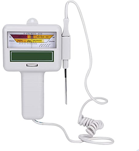 aqxreight Il Misuratore di Rilevamento della qualità del Tester Portatile per Lo Strumento di Test della Spa della Piscina Testa Sia CL2. Pool to PH per Lo Schermo Mostra Easy CL2. Mostra Un