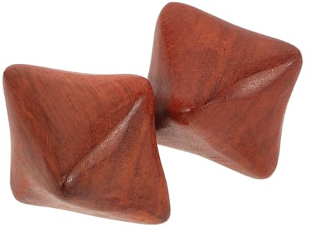 Hemobllo Handmassagebälle Handübungsbälle mit Komfortablem Griff 2 Stück Holzmassagebälle im Eleganten Design und Muskelstärkung für Zuhause und Büro