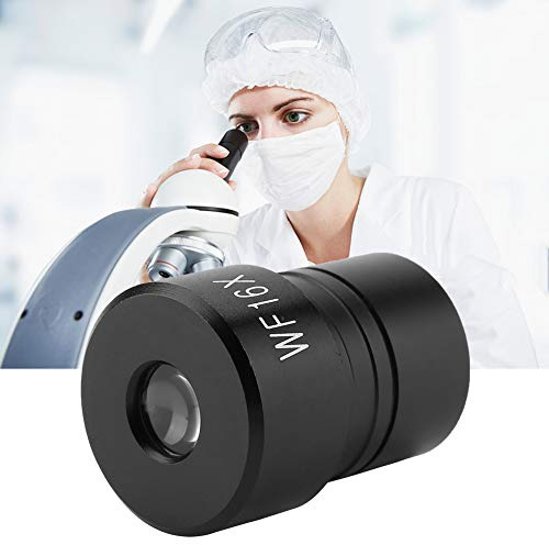 RASTKY Lente Ocular de Microscopio Gran Angular WF16X, Ocular de 11 Mm para Campo de Visión Brillante, Estructura de Aleación de Aluminio para Estudiantes Universitarios