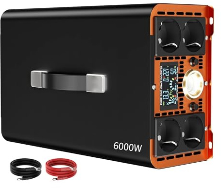 Inverter convertitore DC 12V 24V 220V 230V 3000W 5000W 6000W 7000W Convertitori Tensione Invertitore Caricabatterie Riserva Solare Inverter Onda Sinusoidale Per Pura(6000W,48V,240V 50Hz)