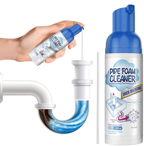 Foam Pipe Cleaner, 2026 ny WC rengöring rörrensare avloppsrenare rörrengöringsmedel, rör deodorant skumrörrenare för kök, handfat, toaletter, badkar