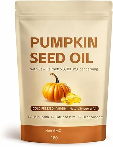 Olio Di Semi Di Zucca Con Saw Palmetto, Spremuto A Freddo, 3000 Mg,1Pcs
