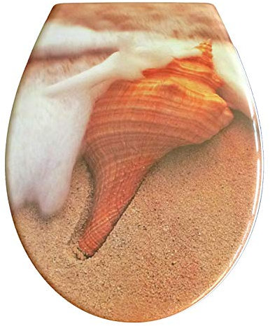 Duroplast WC Sitz Klobrille Modell Strand mit Absenkautomatik, zur Reinigung abnehmbar, 59842