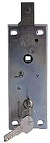 serratura per basculante/garage cilindro a profilo europeo interasse 70 mm, maniglia in folle, chiavi punzonate