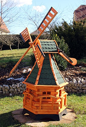 De taille xxl Moulin à vent avec Épée de vent et Solaire Type 20 - Vert