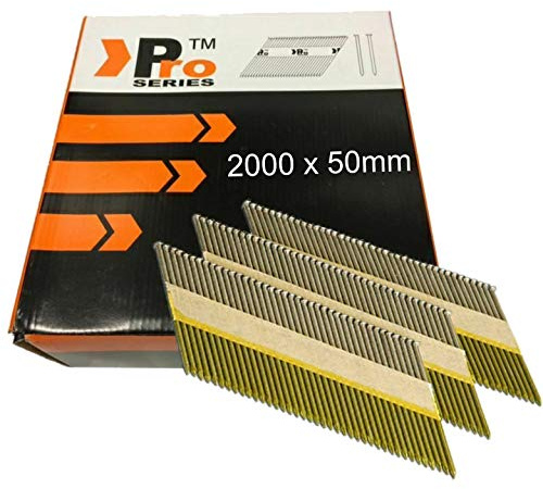 50mm - Framing Nails,2000 nails for DEWALT 18v / Paslode Cordless First Fix