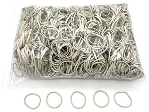 Progom – gummiband – 50 (Ø32) mm x 3 mm – vit – 1 kg väska