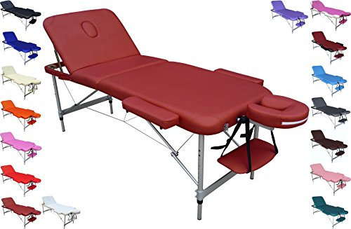 Polironeshop MERCUR Leichte Aluminium-Massageliege - Tragbare Behandlungsliege, Klappbare Massagebank für Physiotherapie, Wellness und Spa