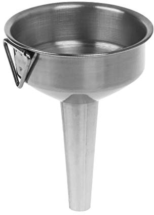 KOFUN Entonnoir pratique en acier inoxydable avec large goulot pour remplir le vin, l'huile, le miel, la cuisine, la maison, les outils à suspendre 8 cm