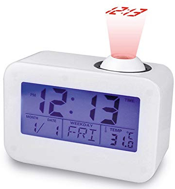 Ravencourt Living Talking Projector Alarm Clock | Speaks In A Clear British Accent, Projects Time Display, Alarm, Date, Temperature, Ideal for Visually Impaired