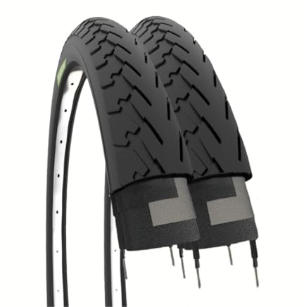 Ecovelò Pneus 700 X 32 C Pneu X CITYBIKE 28 X 1.25 Noir 28 X 5/8 X 1/4 Vélo Route Trekking, 2 Unisexe Adulte, Noir, Taille Unique