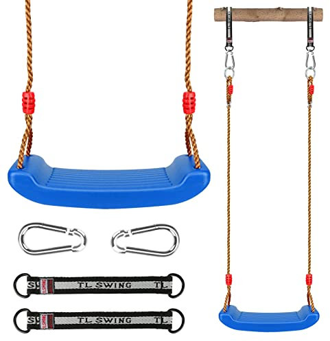 Altalene in Plastica, Luckits Altalena con Corda Regolabile, Robusto Bambini Sedile, Durevole Altalene per Bimbi Bambini Sedile per bambini Ragazzi Ragazze Indoor/Outdoor/Parco giochi/Casa/Albero