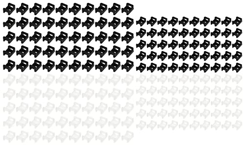 Create idea 200 STÜCKE Schraubsockel für Kabelbinder Montagesockel Befestigungssockel Kabelbinder Basis Halterung Kabelführung Zubehör für 5mm 9mm Breite Kabelbinder Kleine/Große