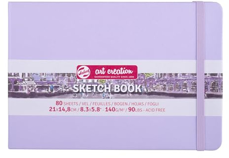 Talens Art Creation - Cuaderno de bocetos (80 hojas, 21 x 14,5 cm), color violeta pastel